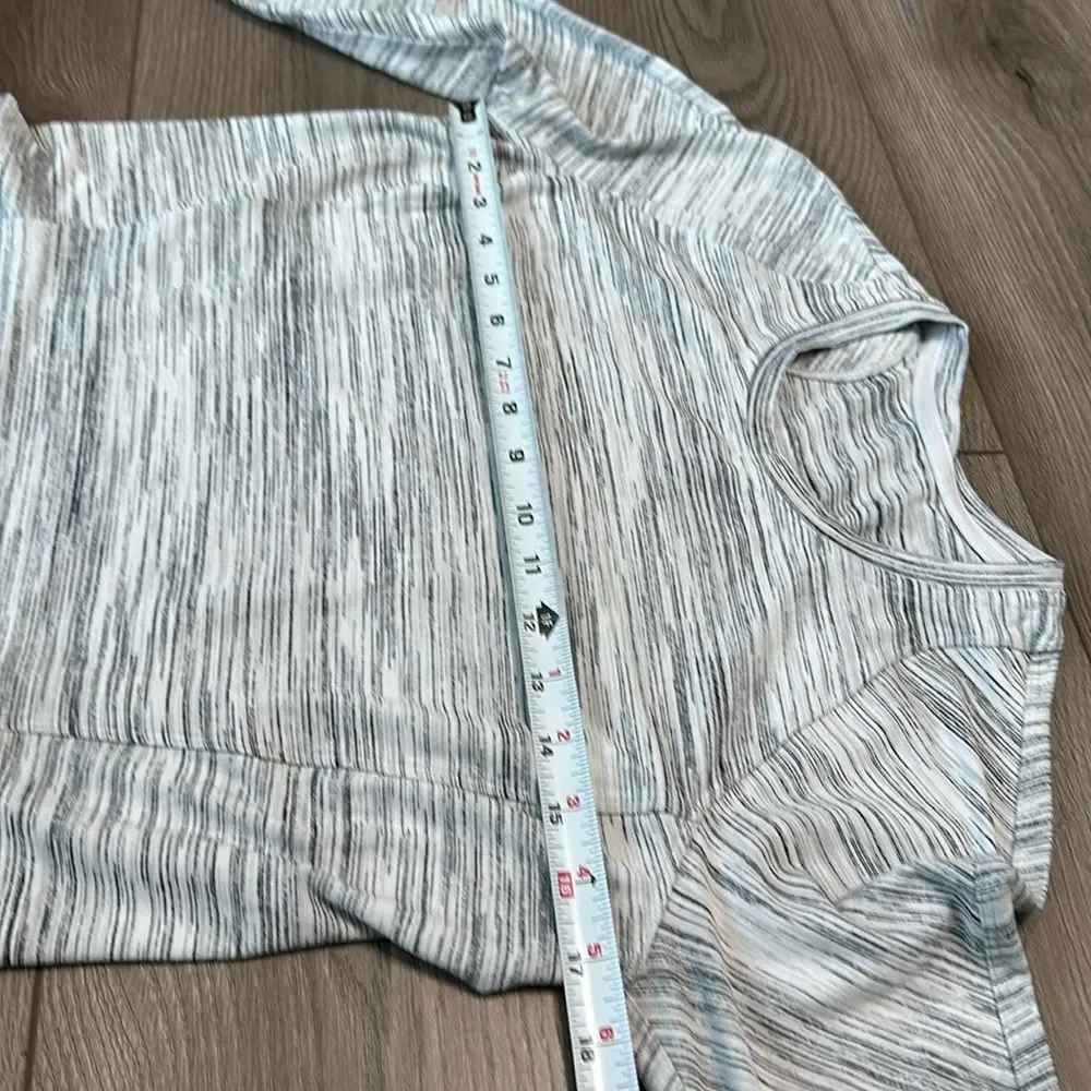 Lululemon‎ Runderful Long Sleeve Space Dye Camo White Silver Spoon Top Size 10
